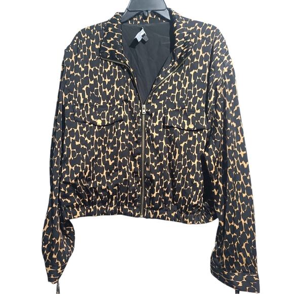 Eloquii Leopard Crop Scrunch Sleeves Jacket Size 20 - Picture 1 of 7